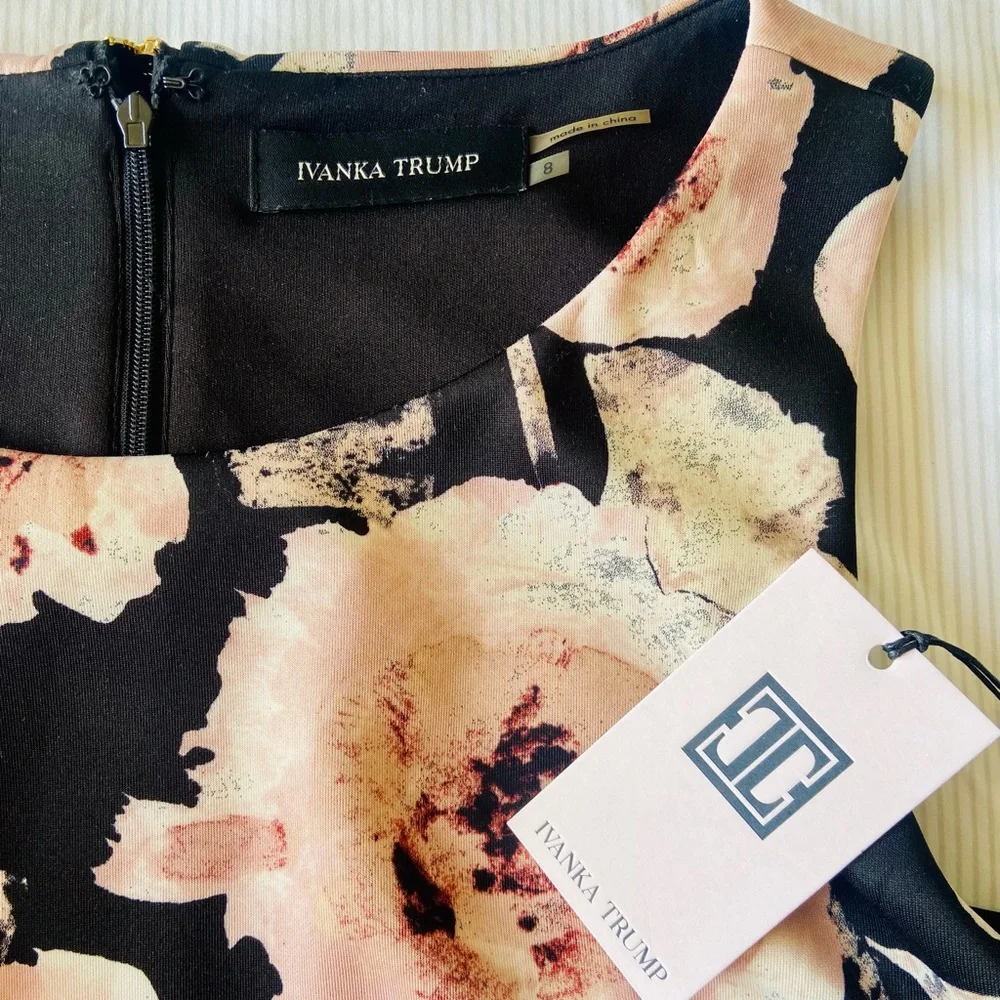 NWT Ivanka Trump floral popover dress - Picture 8 of 9